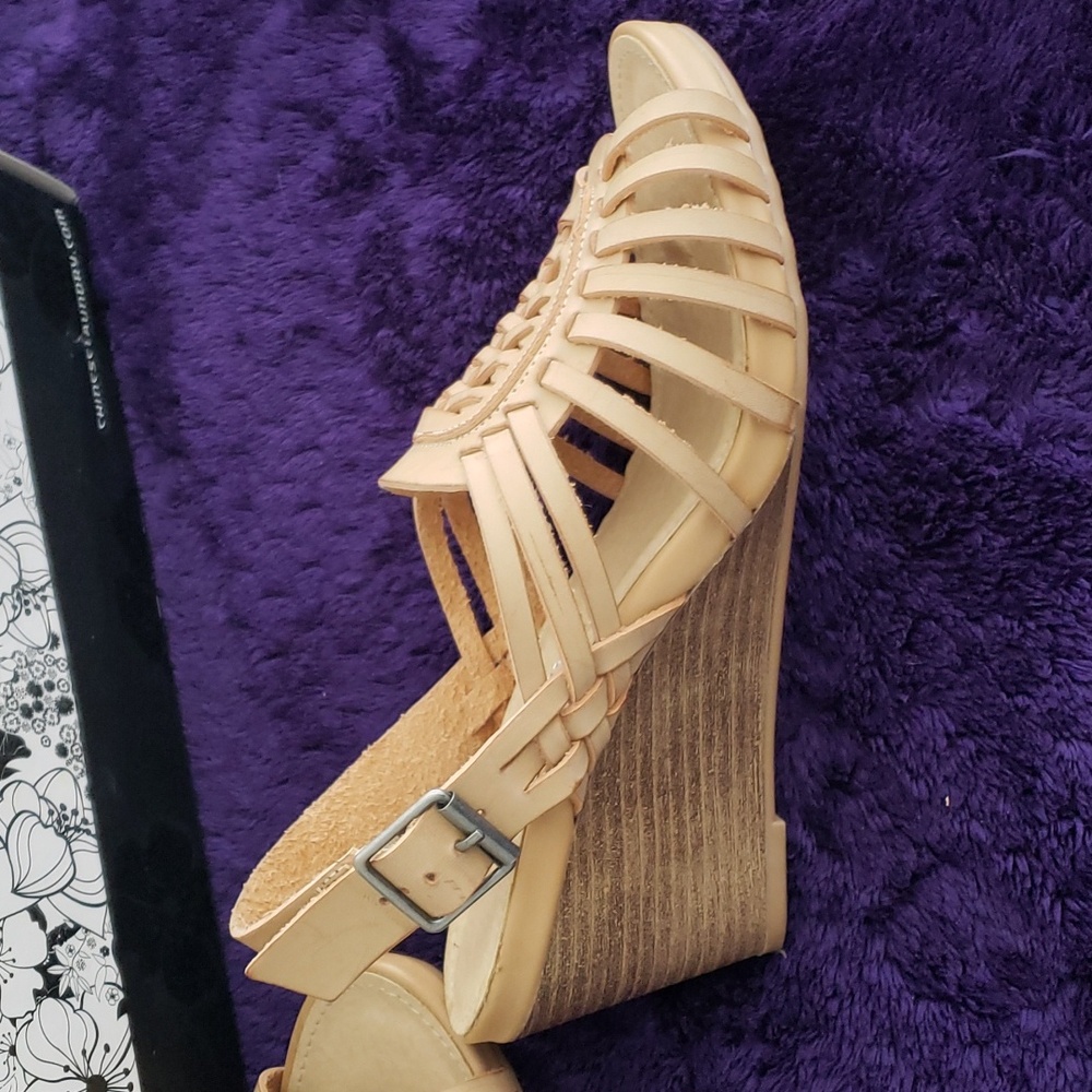 Leather Wedge Sandals